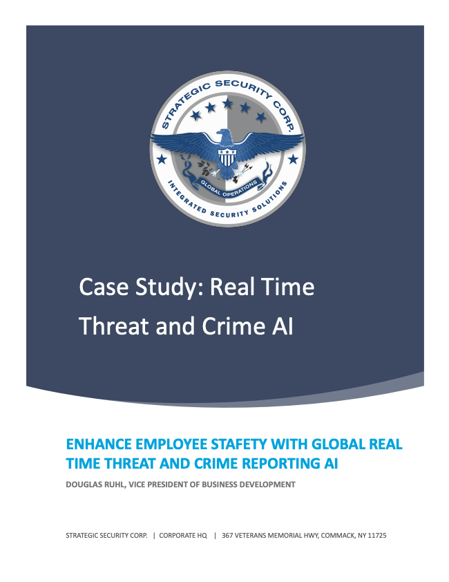 Case Study - Real Time Threat and Crime Tracking Landing Page
